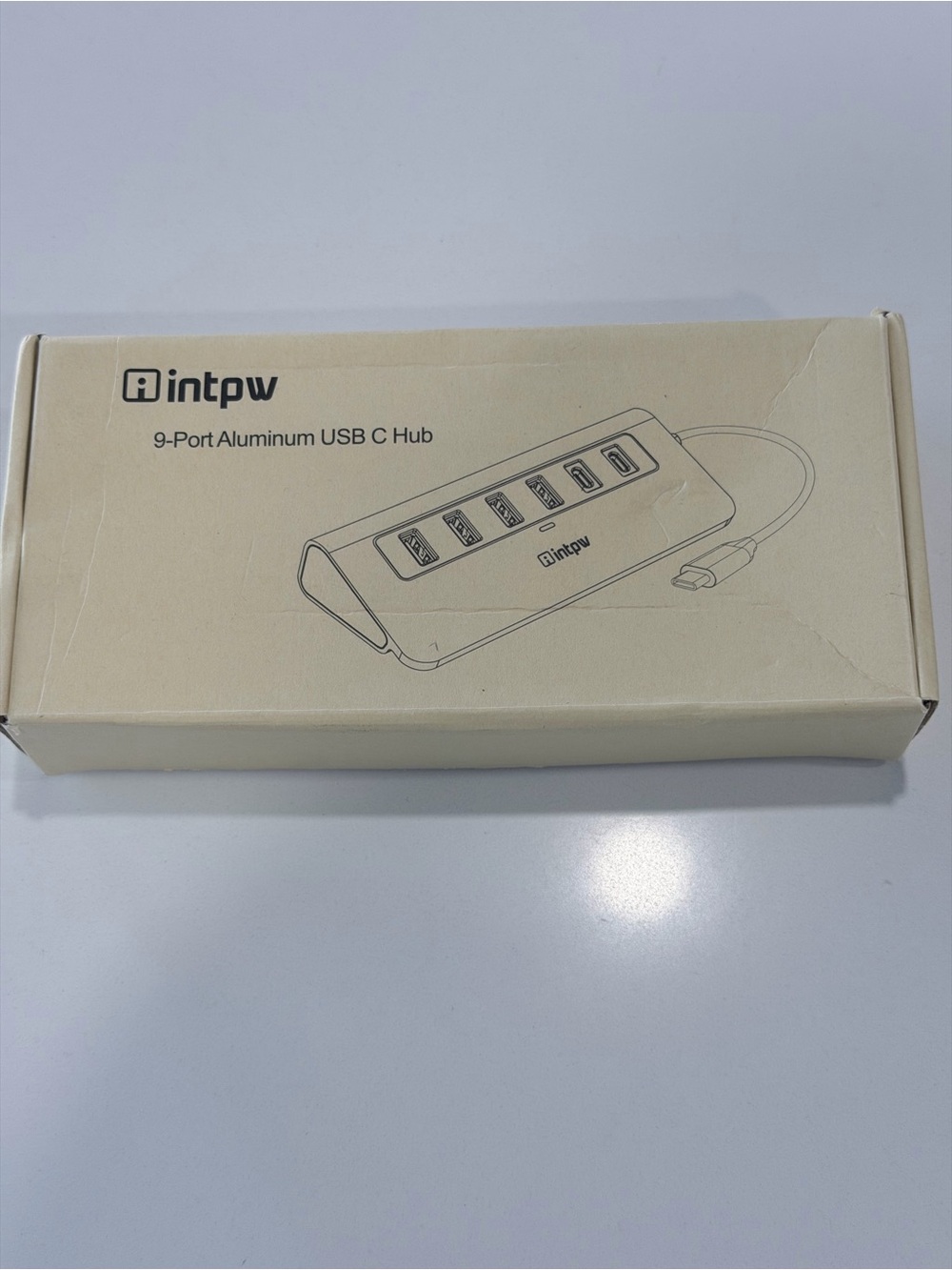 9-Port Aluminum USB-C Hub - Beige